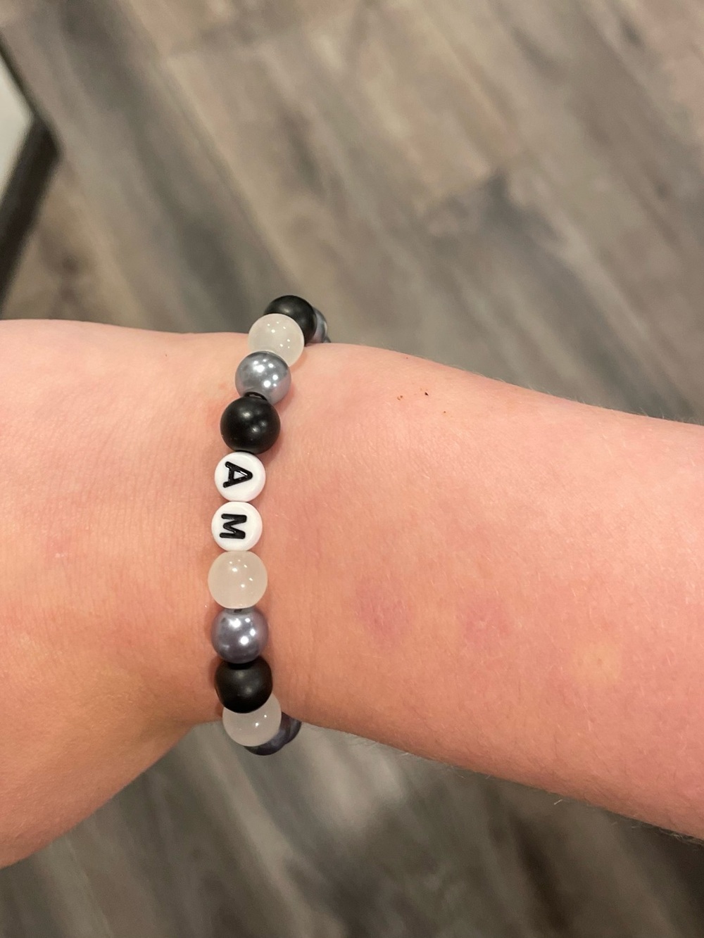 Beaded Arctic Monkeys Bracelet AM album, handmade, 16cm